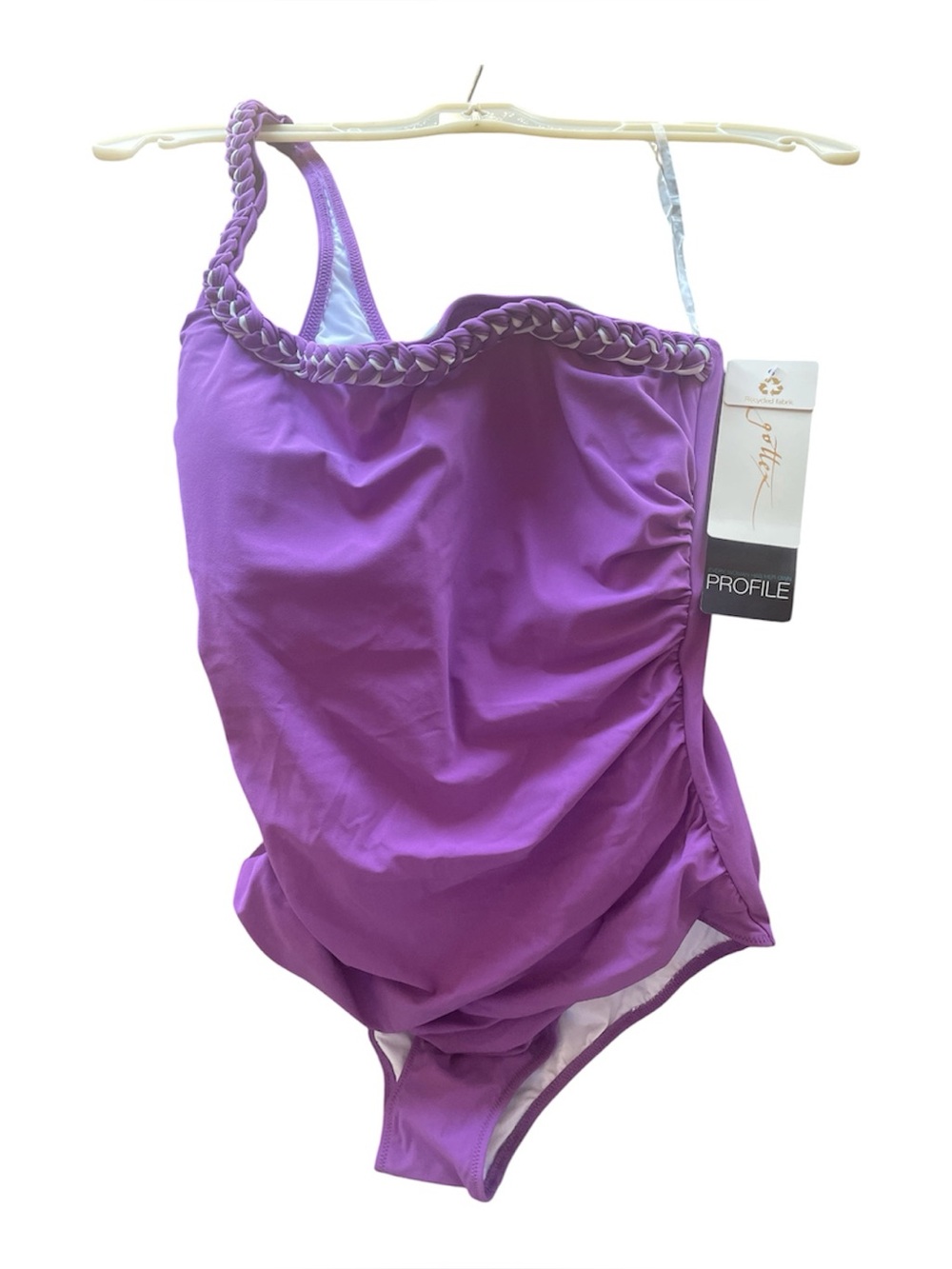 Profile by Gottex One-Shoulder Swimsuit in Purple size 12